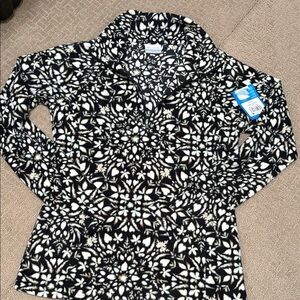 Columbia Floral Quarter-Zip new Fleece Pullover glacial IV print nwt XS